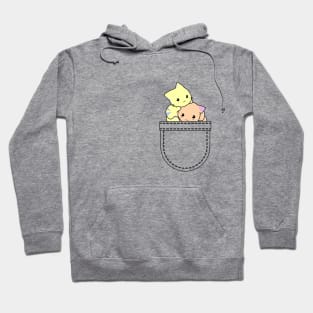 Chibi kitties in pocket Hoodie